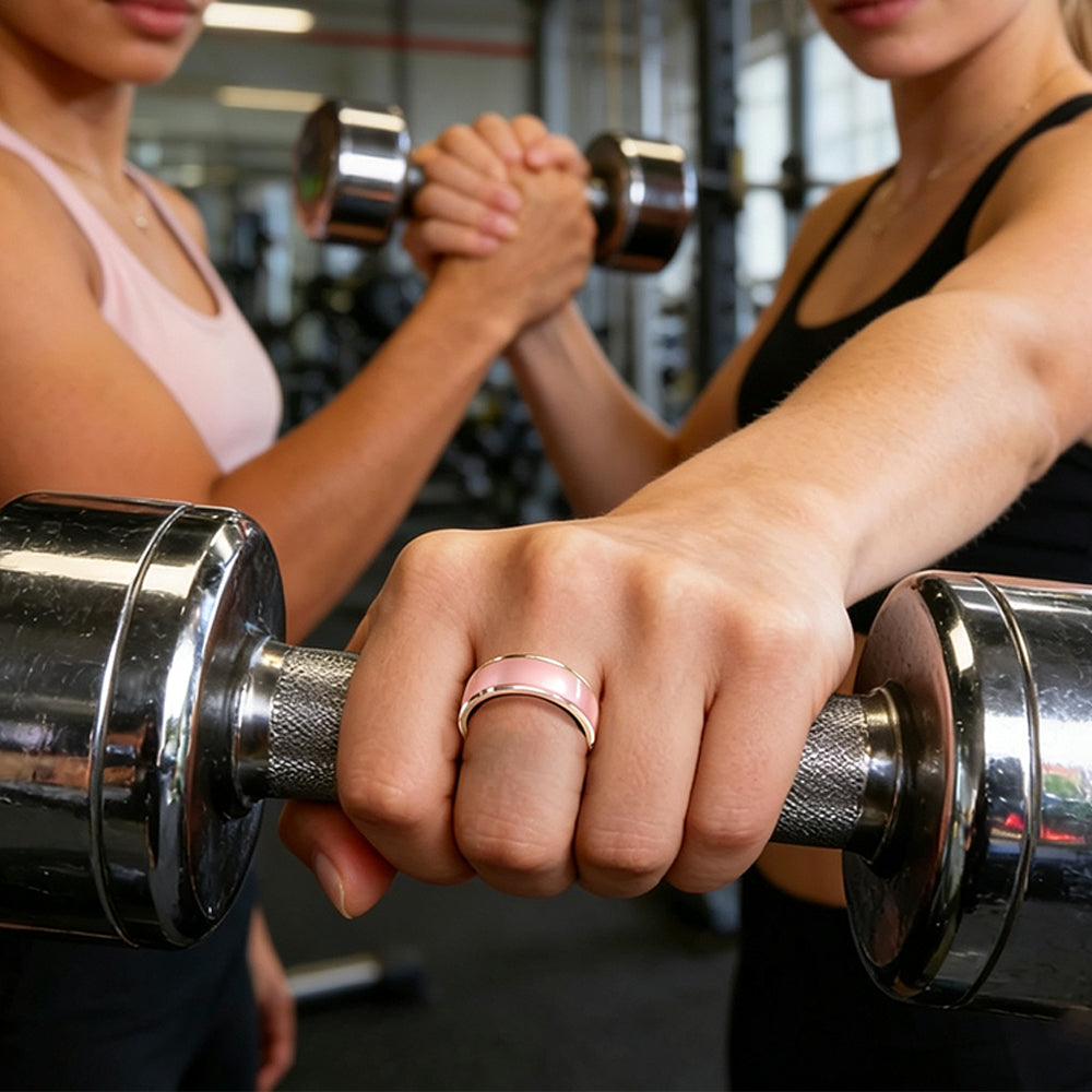Gesture Control Smart Ring Waterproof Health Tracker - Pink