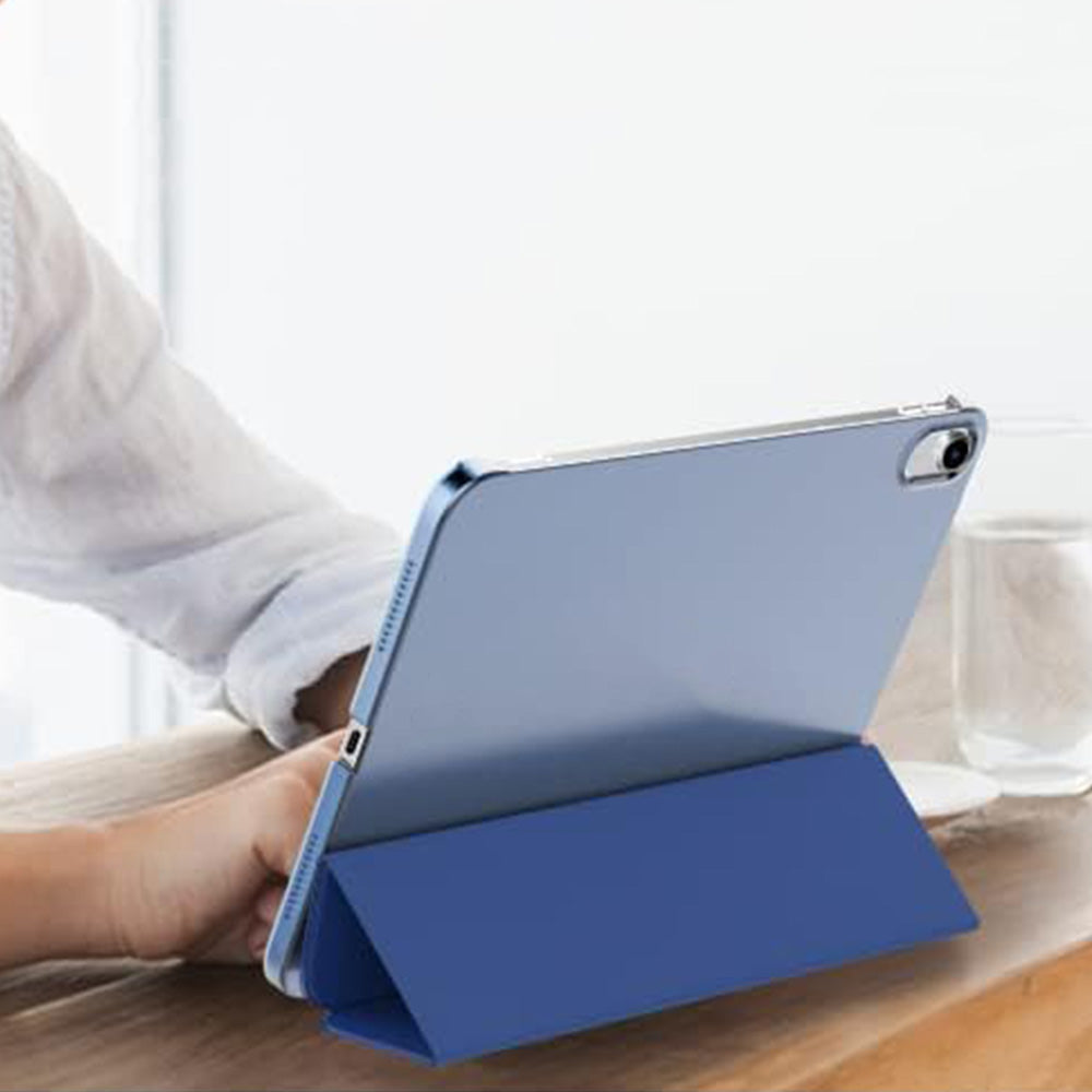 Compatible Case for iPad 10th 11th Gen A16 Tri-Fold Smart Cover Auto Wake Sleep-Dark Blue