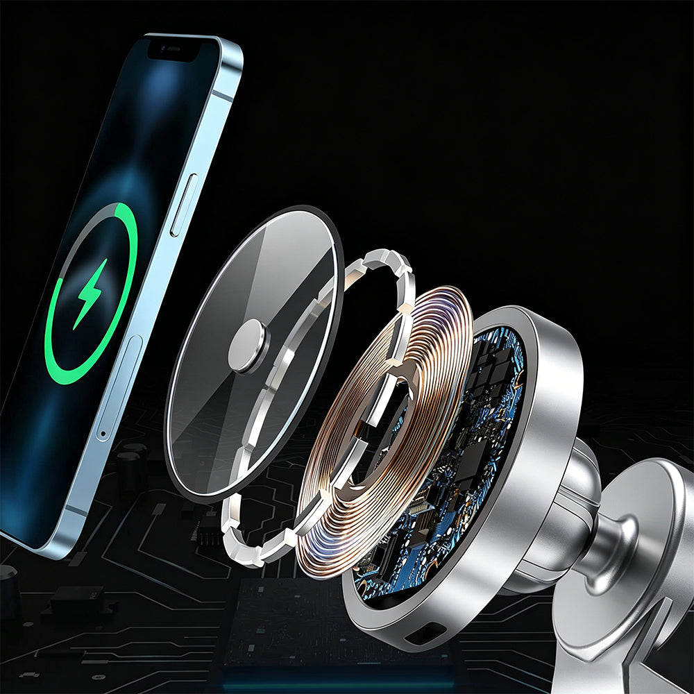 3 in 1 Car Wireless Charger Compatible with Magsecurity 15W for iPhone