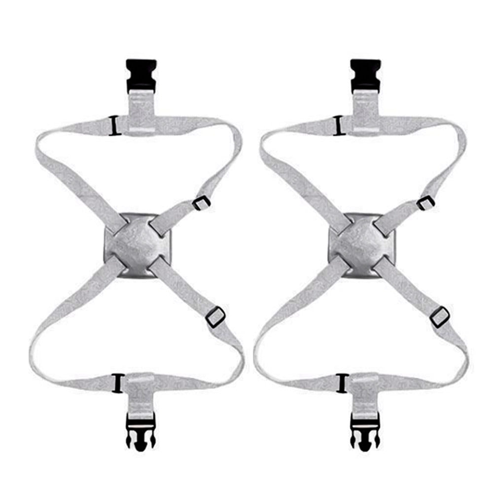 2?Pcs?Adjustable?Elastic?Luggage?Strap- Silver