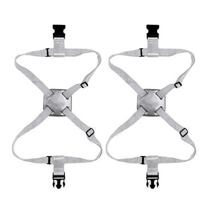 2?Pcs?Adjustable?Elastic?Luggage?Strap- Silver