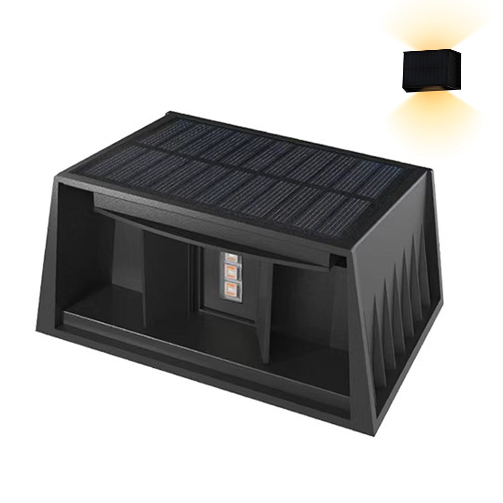 Solar Wall Light Adjustable Beam Angle for Garden Patio-Warm Light