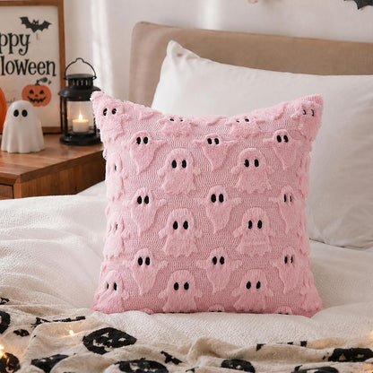 Cute Halloween Ghost Pillow Cover for Living Room - Pink