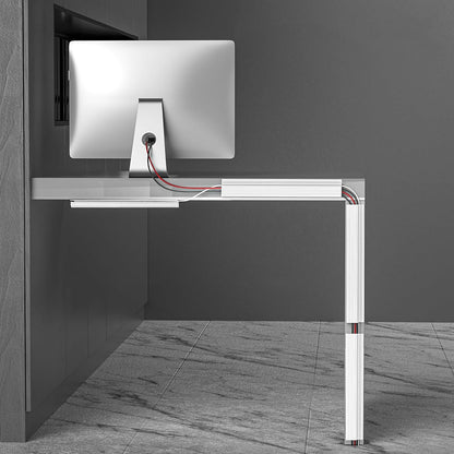 40cm Under Desk Cable Management ¨C Adhesive Mount Cord Organizer for Desk White