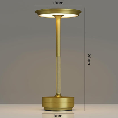Retro Rechargeable Table Lamp with 3 Color Temperatures - Gold