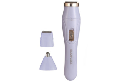 3-in-1 Bikini Electric Trimmer Painless Body Shaver Cordless Facial Hair Remover -Purple