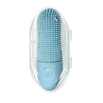 Silicone Pet Finger Toothbrush ¨C Daily Teeth Cleaning for Cats and Dogs Blue