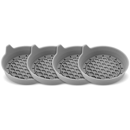 4PCS Universal Car Auto Cup Holder Anti Slip Insert Coaster Car Accessories-Grey