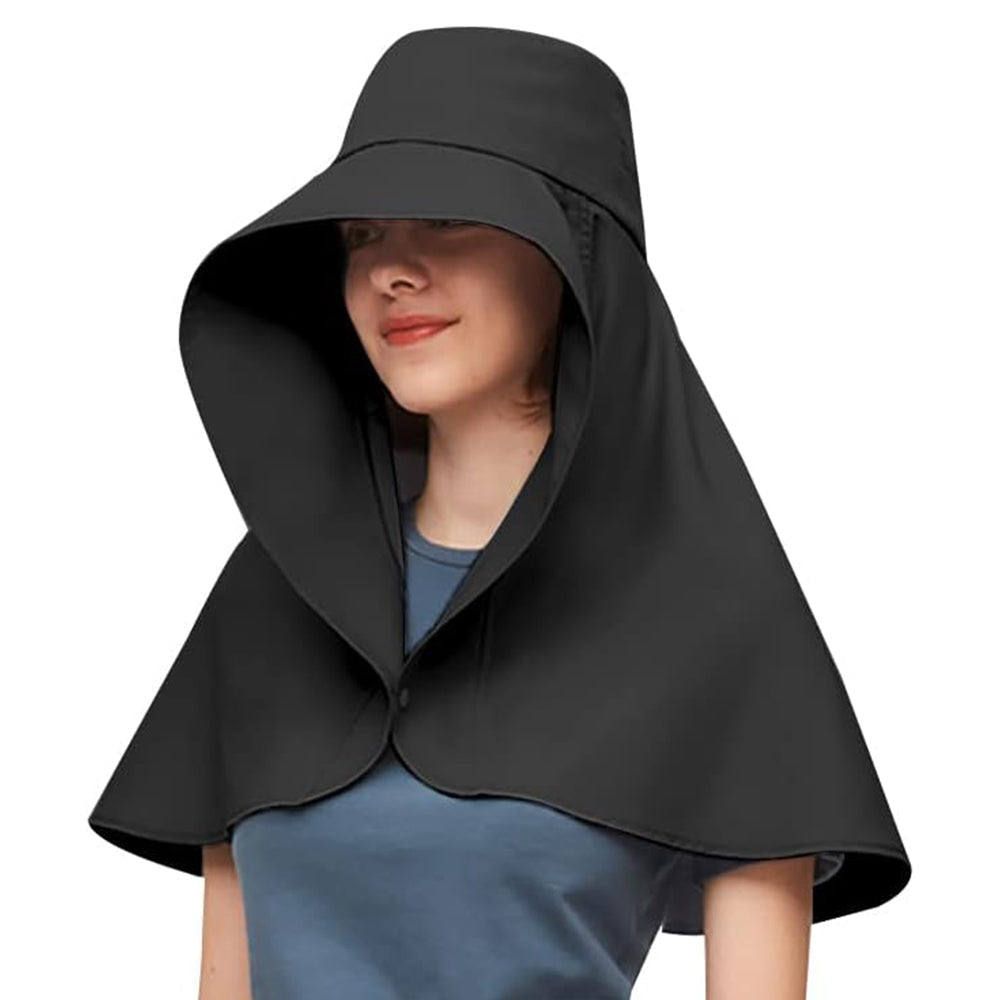 Sun Hats Wide Brim Fishing Hat UV Protection Bucket Hats Black