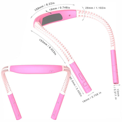 LED Book Light Adjustable Brightness Neck Reading Light for Knitting Repairing-Pink
