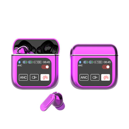 Wireless Bluetooth Headphones Touch Control Stereo Earbuds Headset Purple