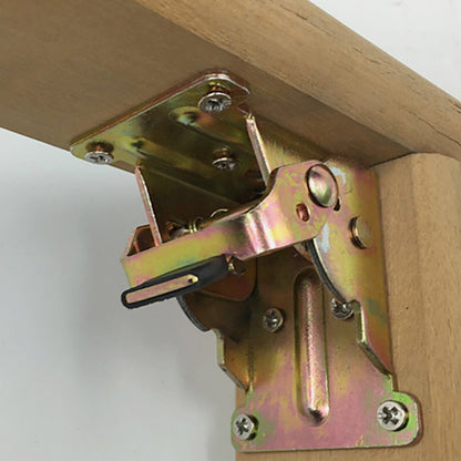 4Pcs Self Locking Folding Hinge for Tables Chairs and Workbenches-Gold