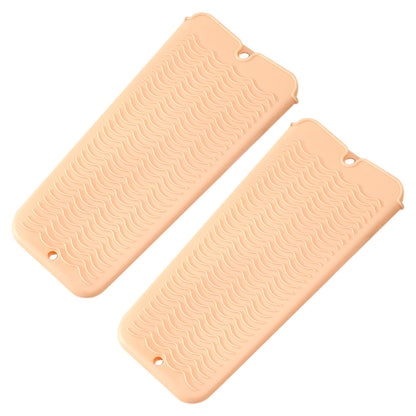2-Pack Heat Resistant Silicone Pouch ââ‚?For Hair Styling Tools Storage Nude
