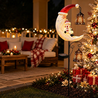 Santa Solar Light Christmas Outdoor Garden Stake Light