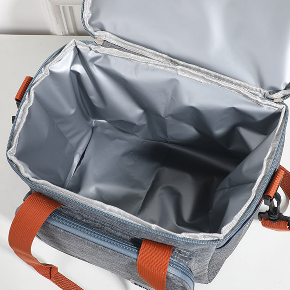 Portable Lunch Bag Thermal Insulated Food Container Cooler Bag for Outdoor  Camping Work School Black