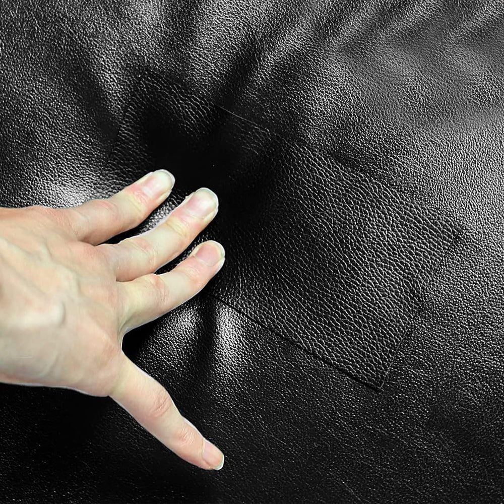 2 Piece Self Adhesive Leather Repair Patch Taps - Black