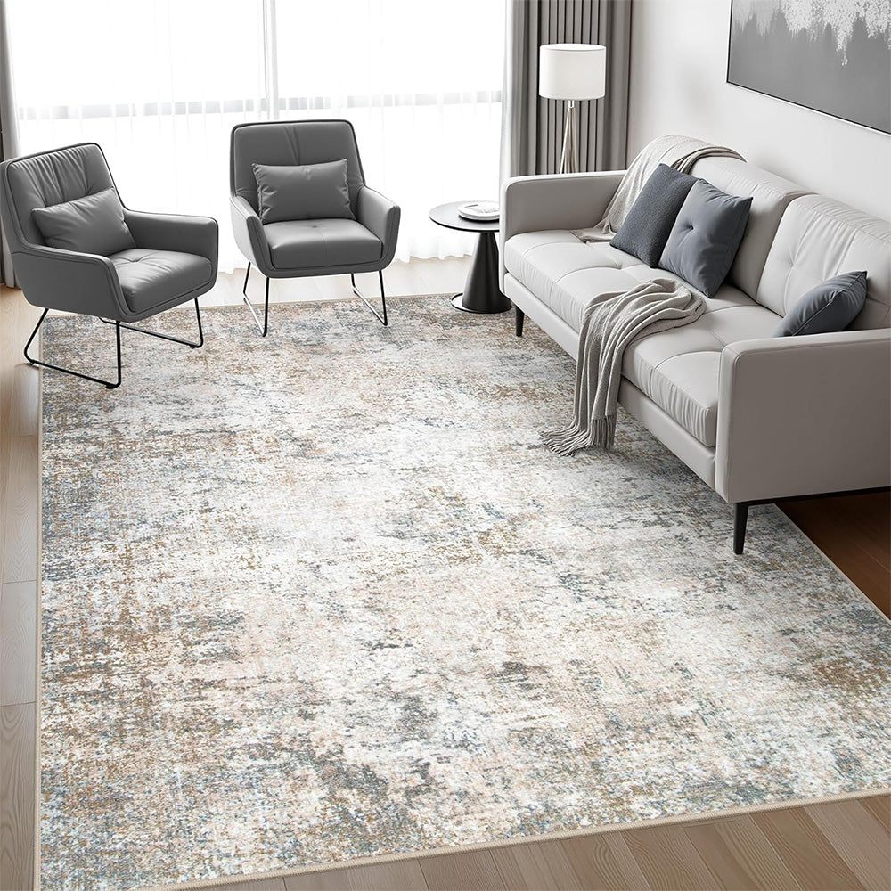 Nordic Crystal Velvet Rug Soft Non Slip for Bedroom Living Room Bedside Floor-Grey