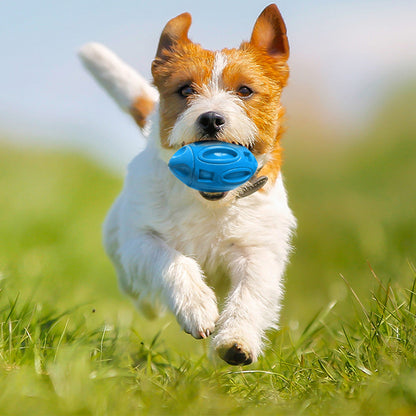 Puppy Chew Ball With Squeaker Dog Chew Toys Squeaky Dog Toys For Aggressive Chewers Blue
