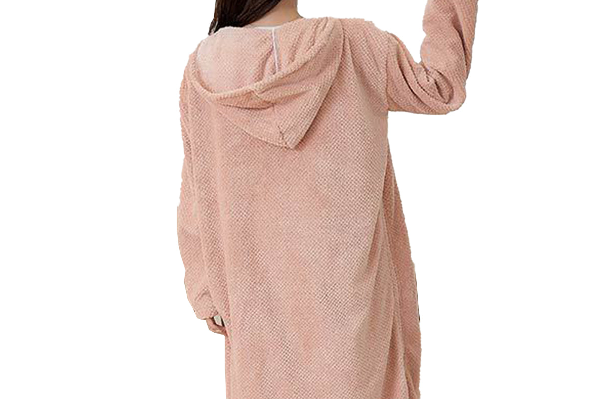 Absorbent Wearable Hooded Surf Poncho Quick-Dry Blanket Towels For Swiming Surfing Aquatics-Pink
