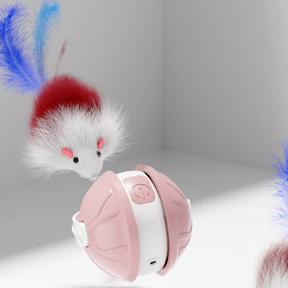 Electric Automatic Moving Rolling Dog Toy Interactive Dog Ball Toy Pink