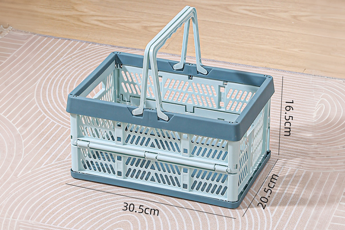 Portable Foldable Storage Basket-Blue