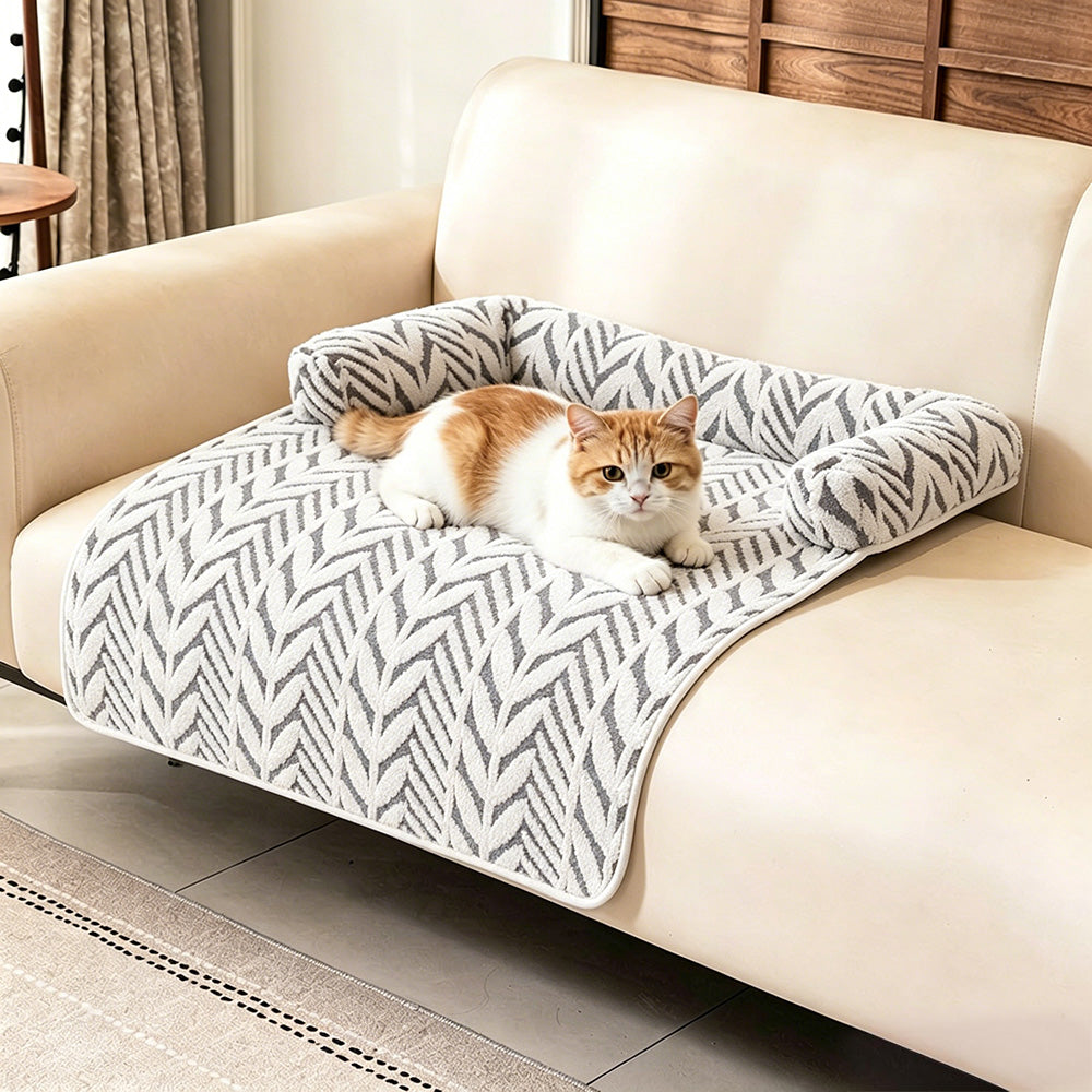 Thick Plush Non Slip Pet Mat-Grey