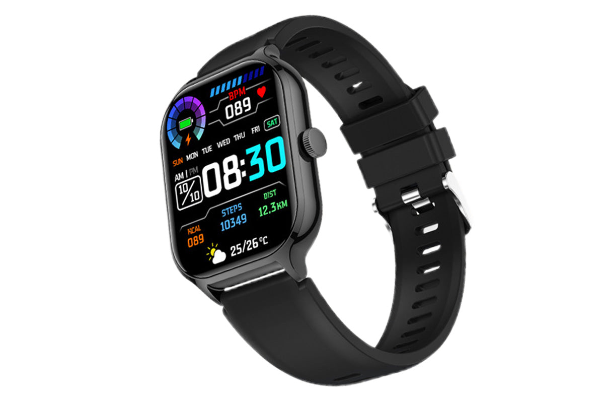 Bluetooth Smart Watch 59 Sports Modes Heart Rate Sleep Monitor Black