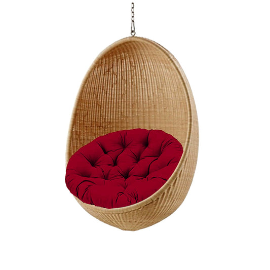 Round Chair Cushion Hanging Egg Chair Cushion Swing Chair Seat Pad Relax Cushion Wine Red