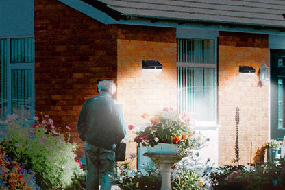 4Pcs LED Solar Motion Sensor Outdoor Security Wall Lamp