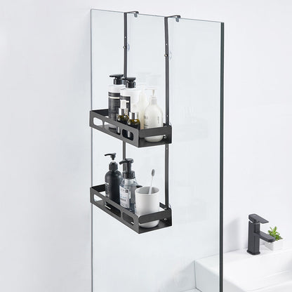 2-Tier Bathroom Shower Caddy Hanging Shelf Bathroom Storage Rack Organizer Style 1