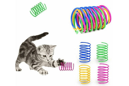 40 Piece Cat Kitten Colorful Plastic Spring Bouncy Toy