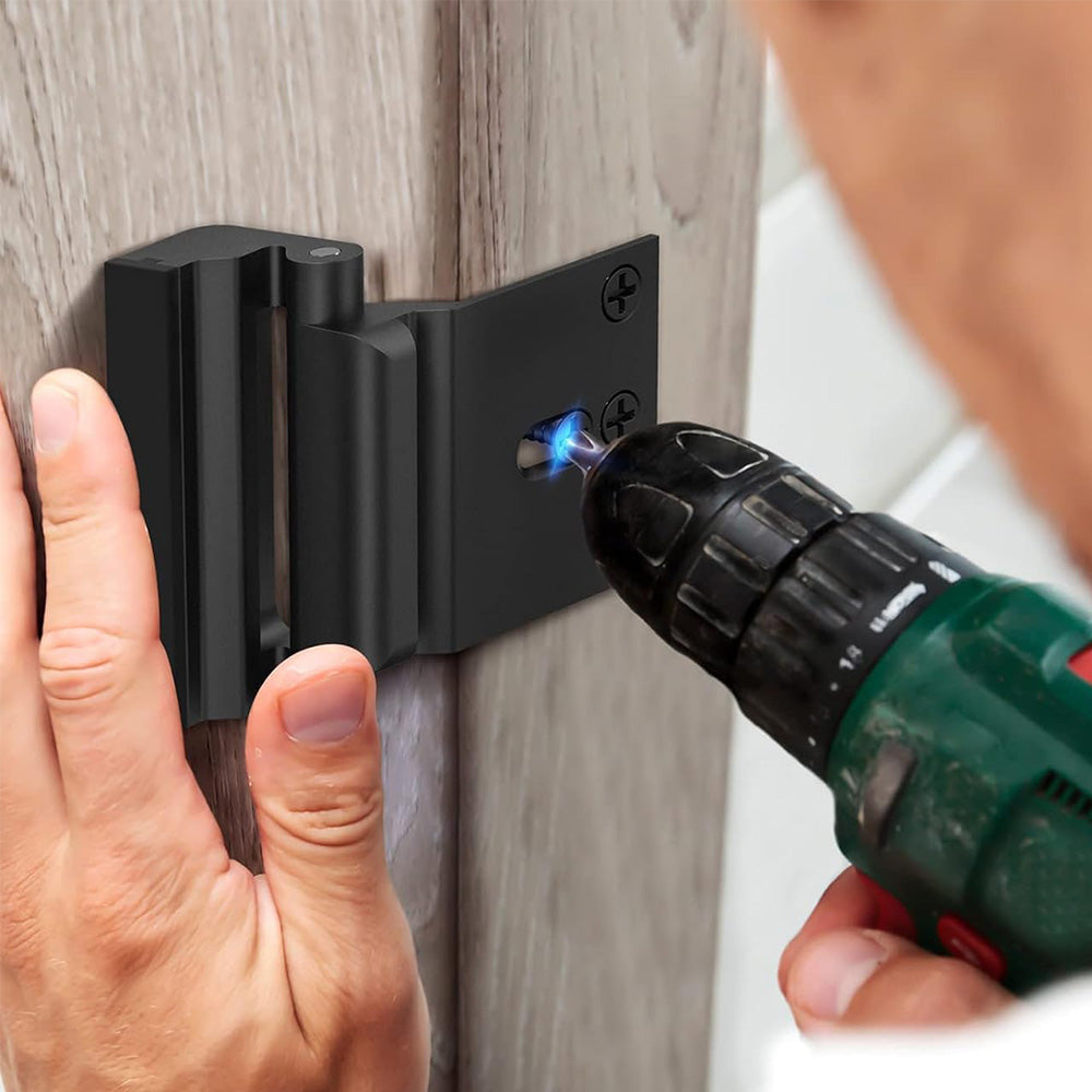 4 Pack Home Security Door Lock Door Reinforcement Lock -Black