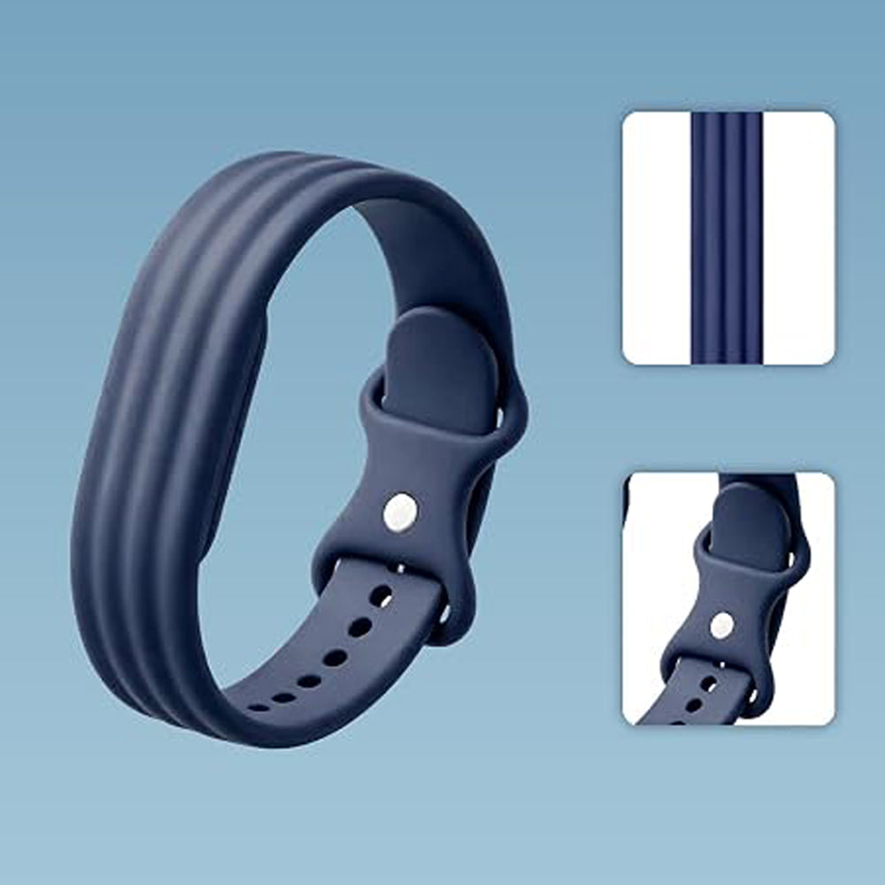 2 Piece Silicone Band Replacement for Google Fitbit Air-Blue and Red