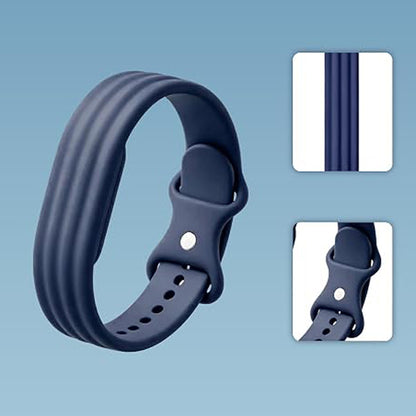 2 Piece Silicone Band Replacement for Google Fitbit Air-Blue and Red