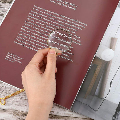 2-Pack 5X Necklace Magnifier Long Chain Magnifying Pendant for Reading Zooming Needlework