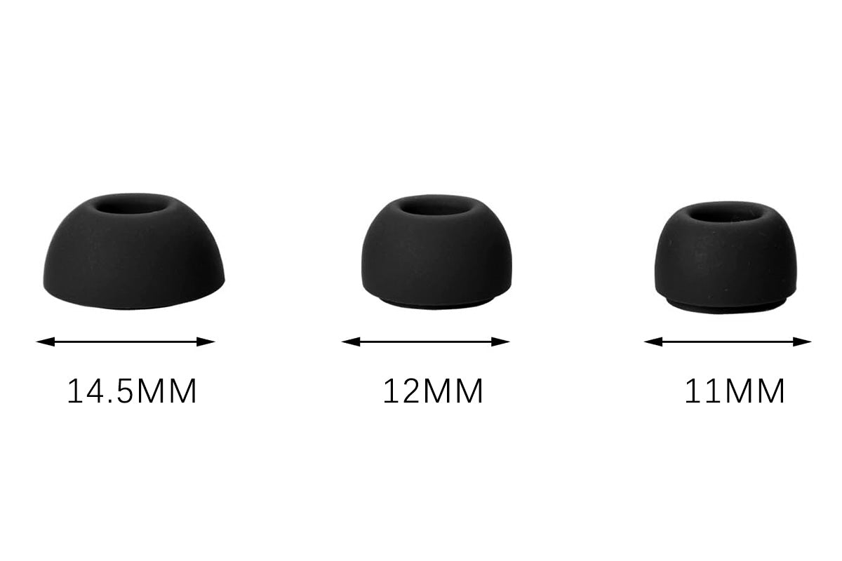 12 Piece Silicone Ear Tips for Samsung Galaxy Buds3 Pro - Black