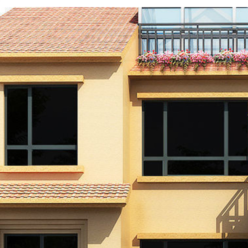 3-Meter Static Cling Sunlight Blocking Window Film One-Way Privacy Window Film Black