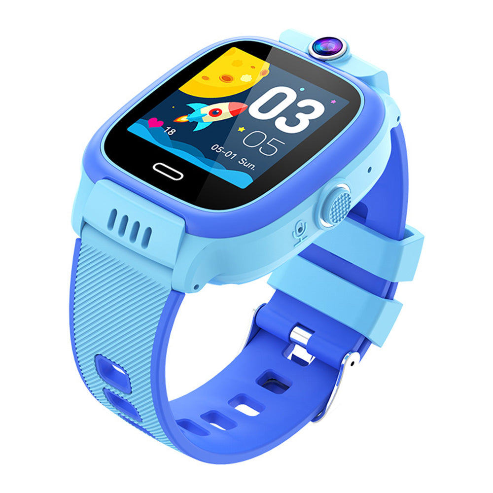 Touch Screen 4G Smart Watch Positioning Video Call Watch with Camera for Kids Blue