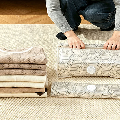 2 Piece Pump Free Roll Up Vacuum Storage Bags - White