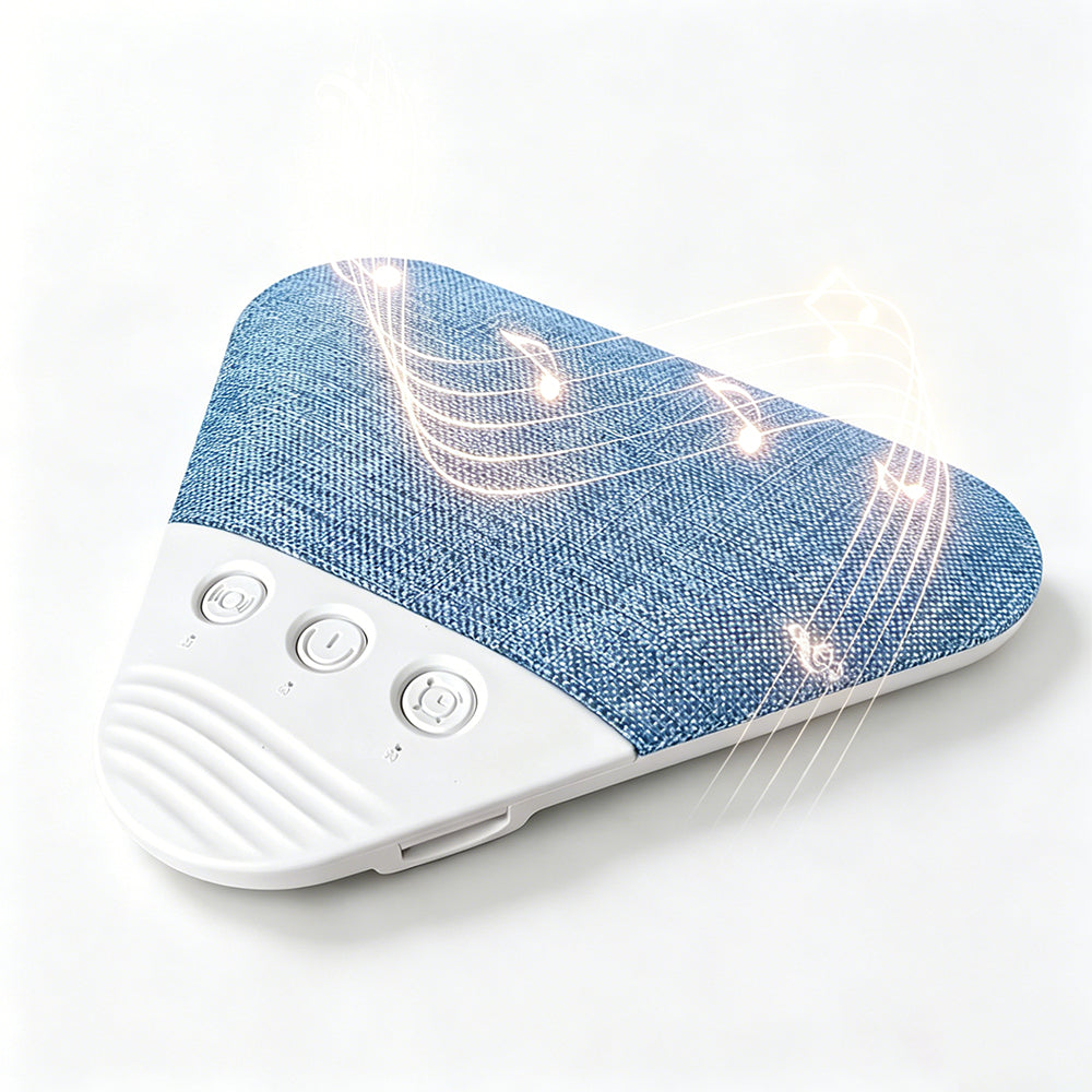 Pillow Speaker Bluetooth Under Pillow Sleep Speaker with White Noise-Blue
