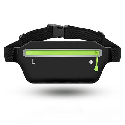 Sport Waist Bum Slim Belt Bag forJogging Running Hiking Zipper Fanny Pack Pouch Black