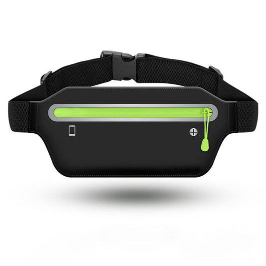 Sport Waist Bum Slim Belt Bag forJogging Running Hiking Zipper Fanny Pack Pouch Black