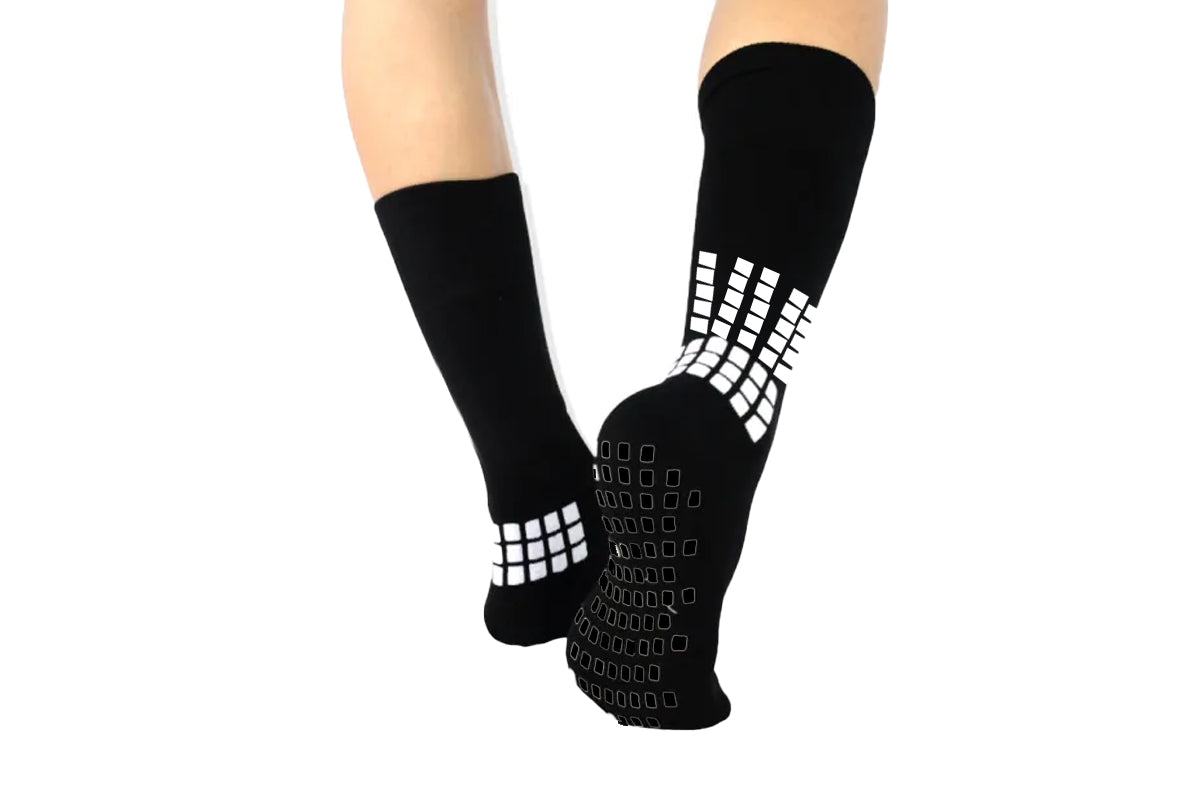 Anti Slip Non Slip Grip Yoga Socks Men Grip Skid Sport Socks-Black