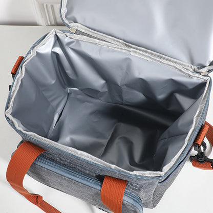 Portable Lunch Bag Thermal Insulated Food Container Cooler Bag for Outdoor  Camping Work School Navy Blue