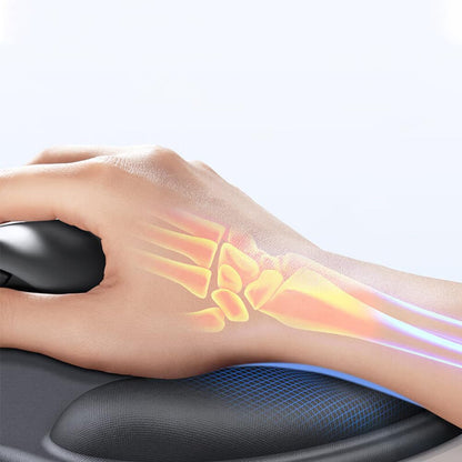Non Slip Ergonomic Mouse Pad With Wrist Rest Silicone Wrist Support Mouse Mat For Computer-Grey