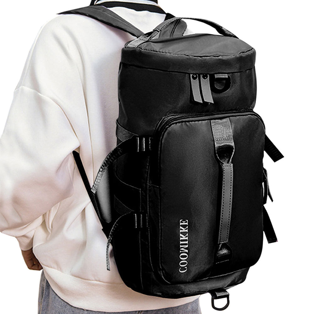 Large Capacity Travel Duffle Bag Sport Gym Backpack -Black
