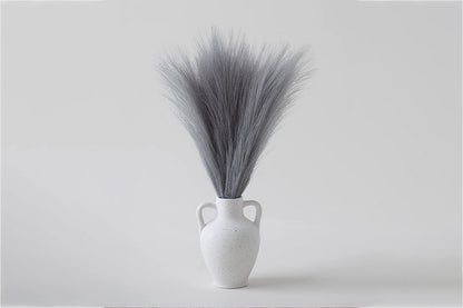 4pcs Faux Pampas Grass Boho Room Decor Flowers Bunches for Wedding Party-Gray