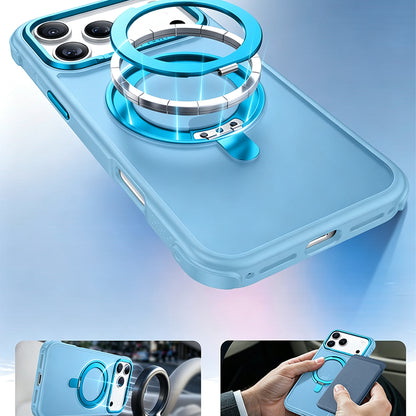 360 Degree Rotating Stand Case for iPhone 18Pro 17Pro - Blue