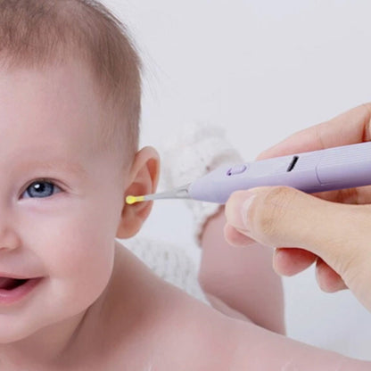 LED Lighted Ear Cleaner Kit USB Rechargeable Ear Wax Removal Tool Purple