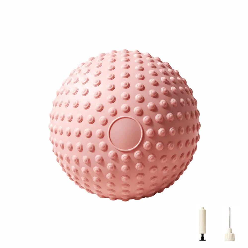 25 cm Thick Inflatable Sitting Stretching and Balance Ball-Pink